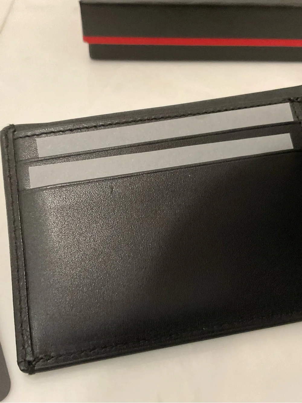 NEW Tumi Nassau Slim Single Billfold Wallet - 100% BLACK TEXTURED LEATHER
